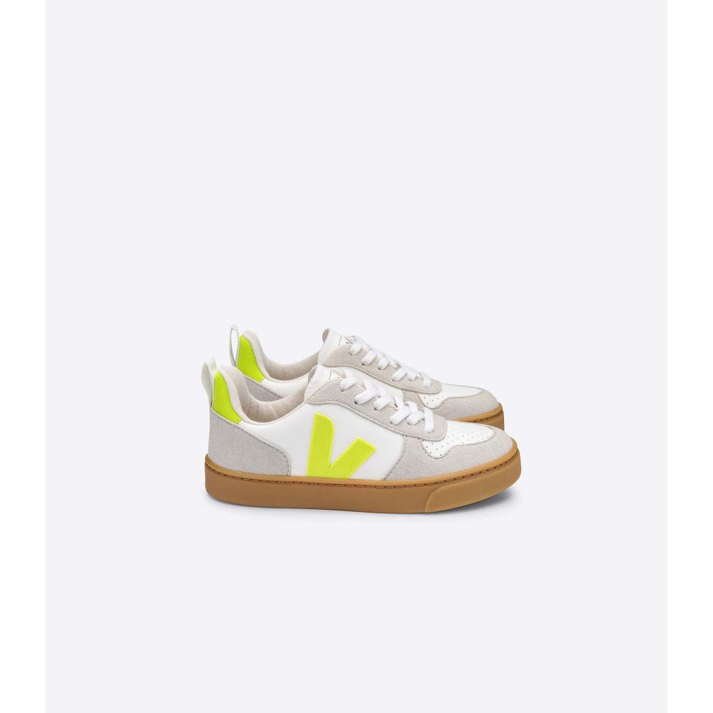 Veja V-10 CWL Sneakers Kinderen White/Mint | BE 852LIS